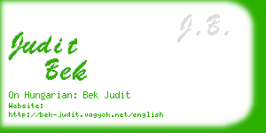 judit bek business card